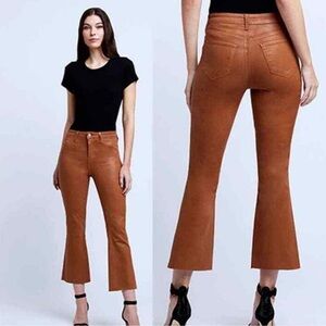 L'AGENCE Kendra High Rise Crop Flare pants Java Coated size 29.